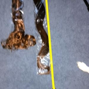 Brand new ..approx 30" length..1 curly,1straight,1 clip in.